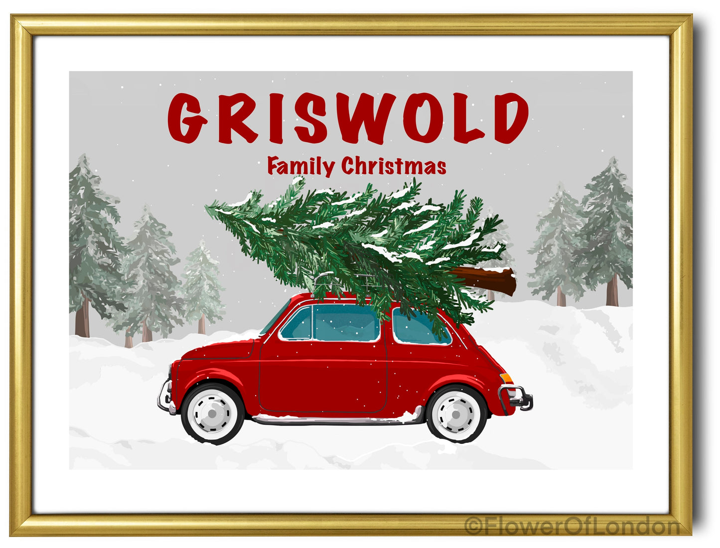 Funny Griswold Family Christmas Tree Print #C4