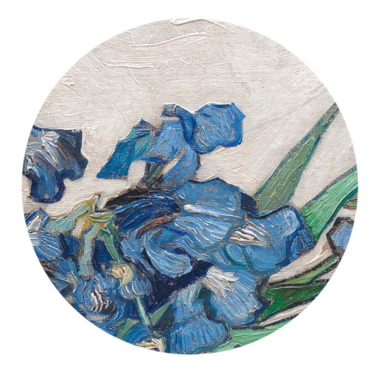 Irises Van Gogh Print on White