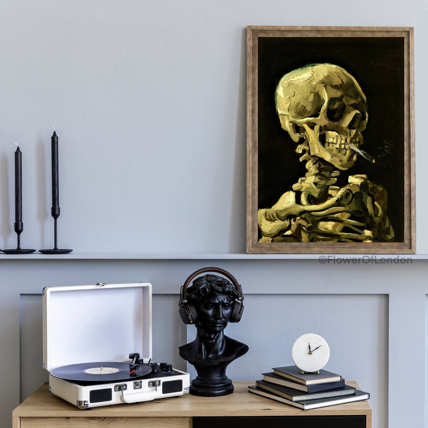 Skull of Skeleton with Cigarette Vincent Van Gogh Print