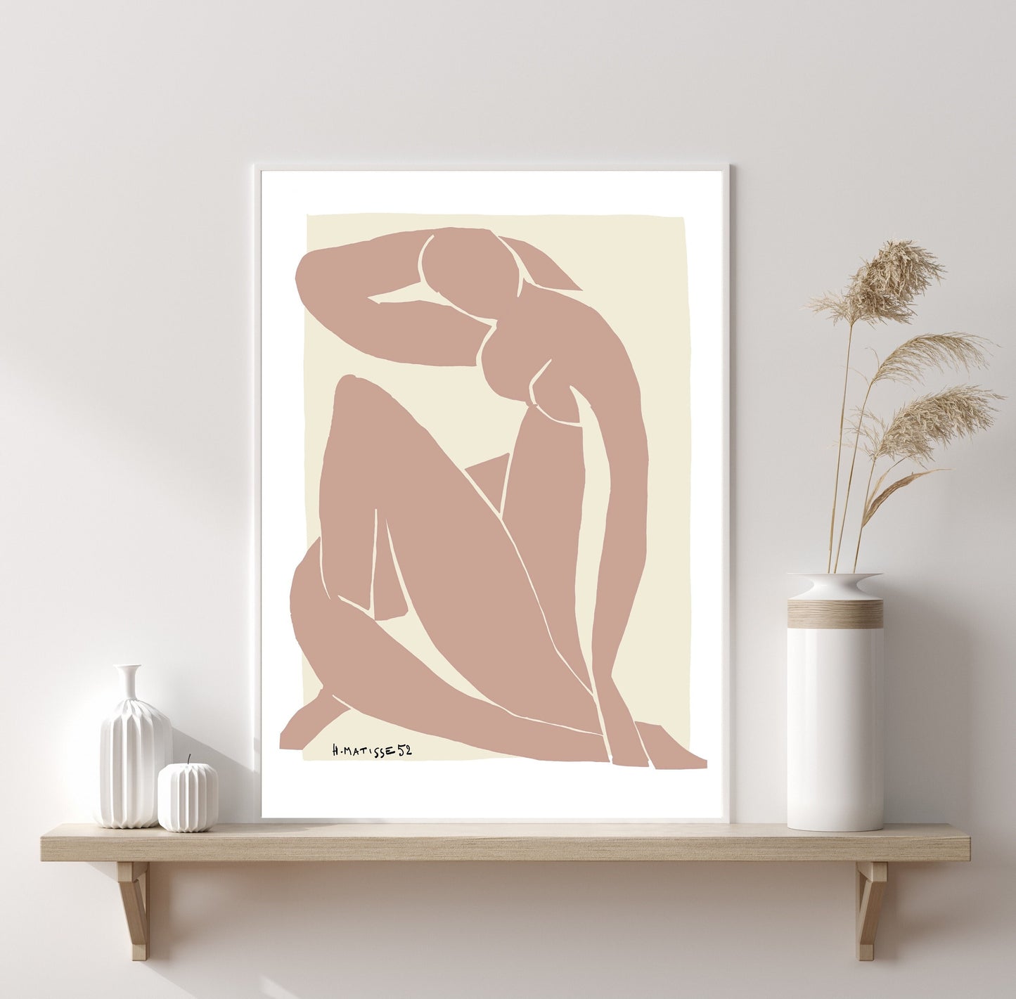 Blue Nude in Pink Matisse Print