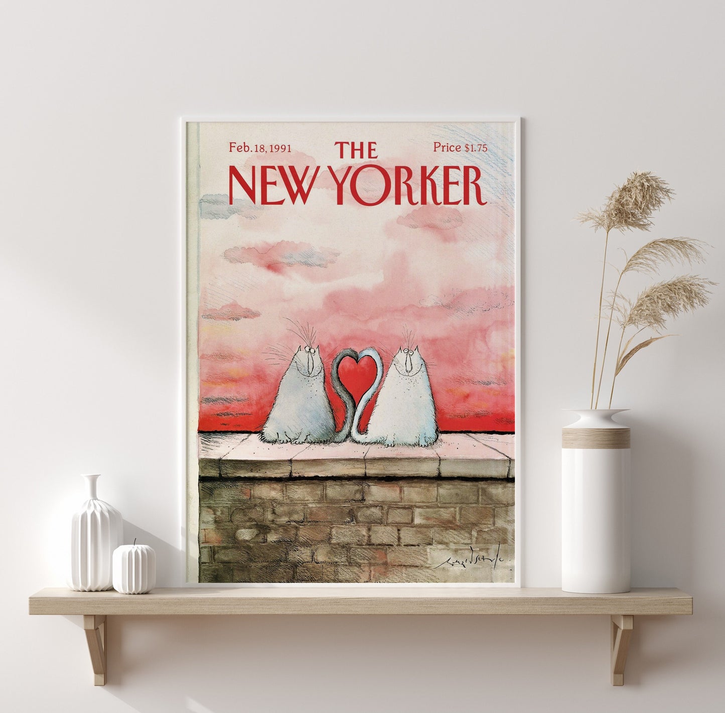 New Yorker 18 Feb 1991 Valentine's Day Print