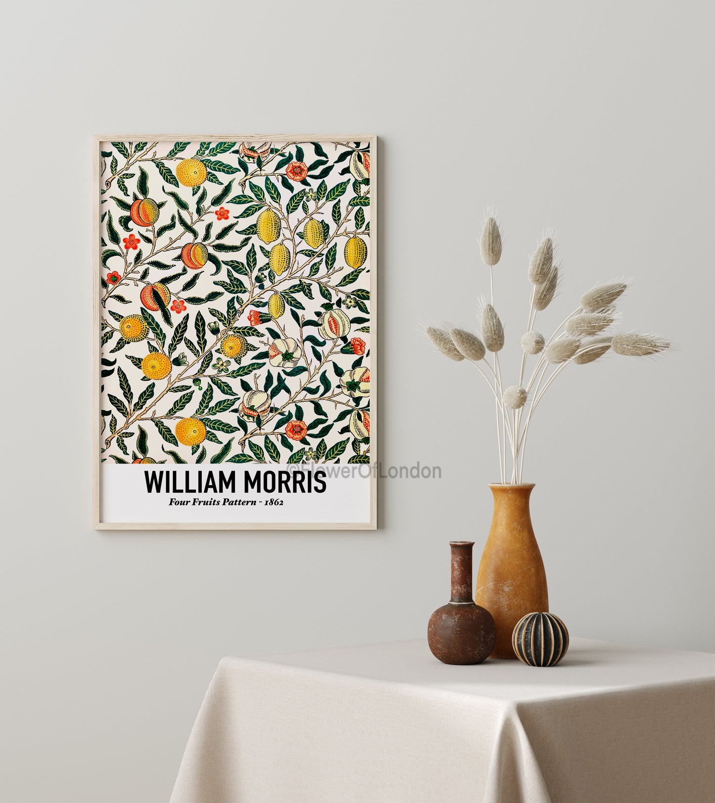 William Morris Print Four Fruits Wallpaper