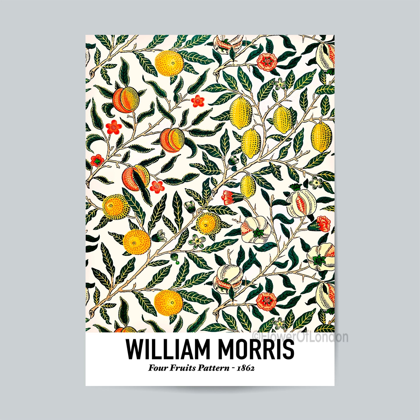 William Morris Print Four Fruits Wallpaper