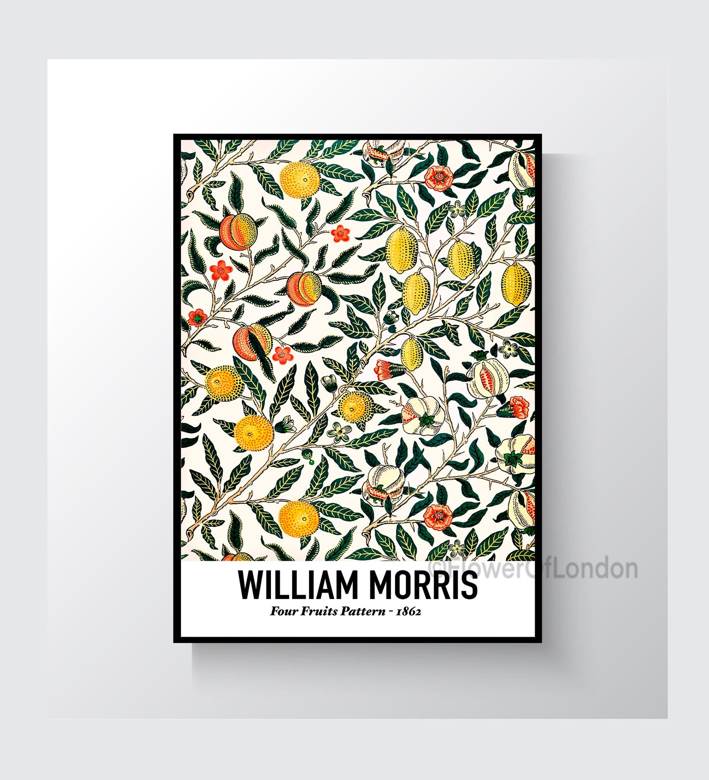 William Morris Print Four Fruits Wallpaper