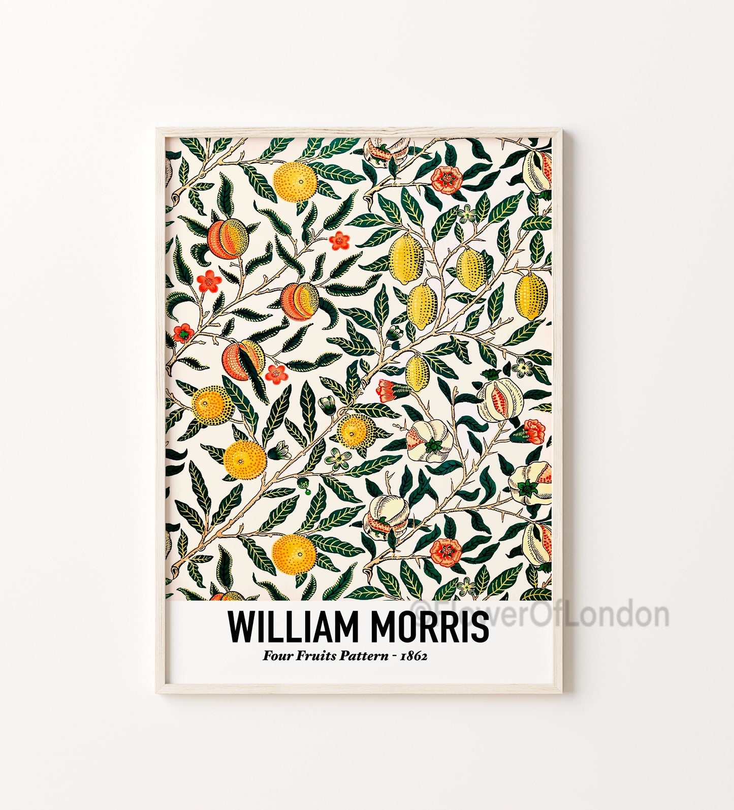 William Morris Print Four Fruits Wallpaper