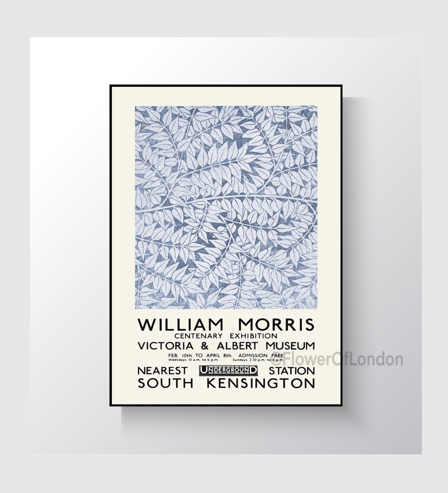 William Morris Exhibition Poster Branch Wallpaper