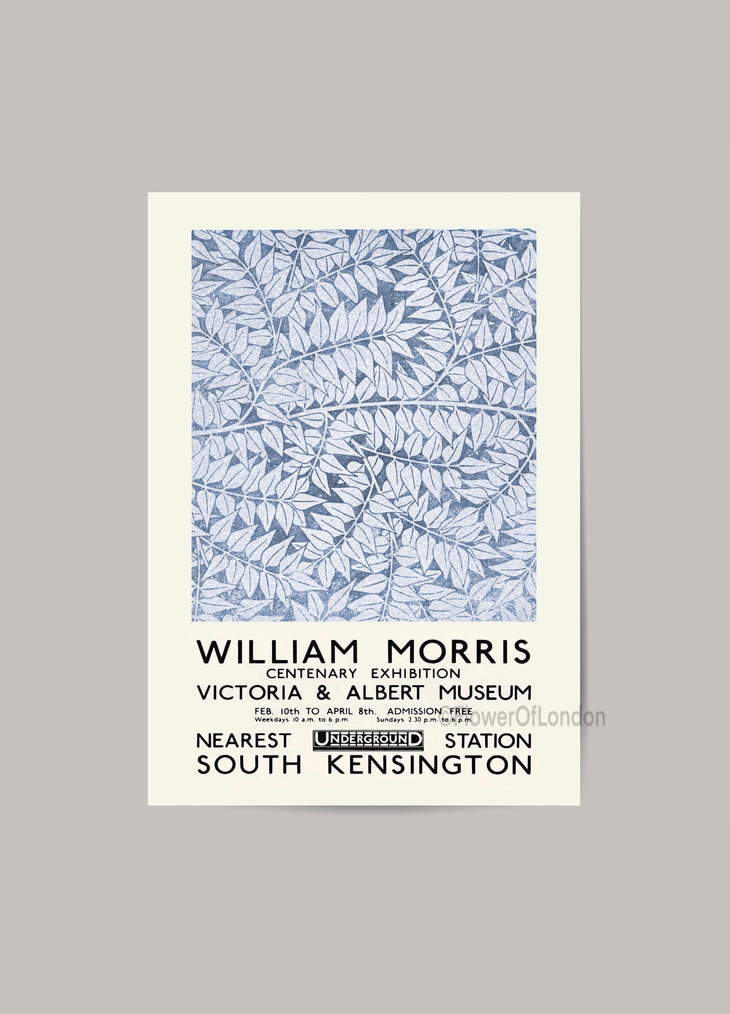 William Morris Exhibition Poster Branch Wallpaper