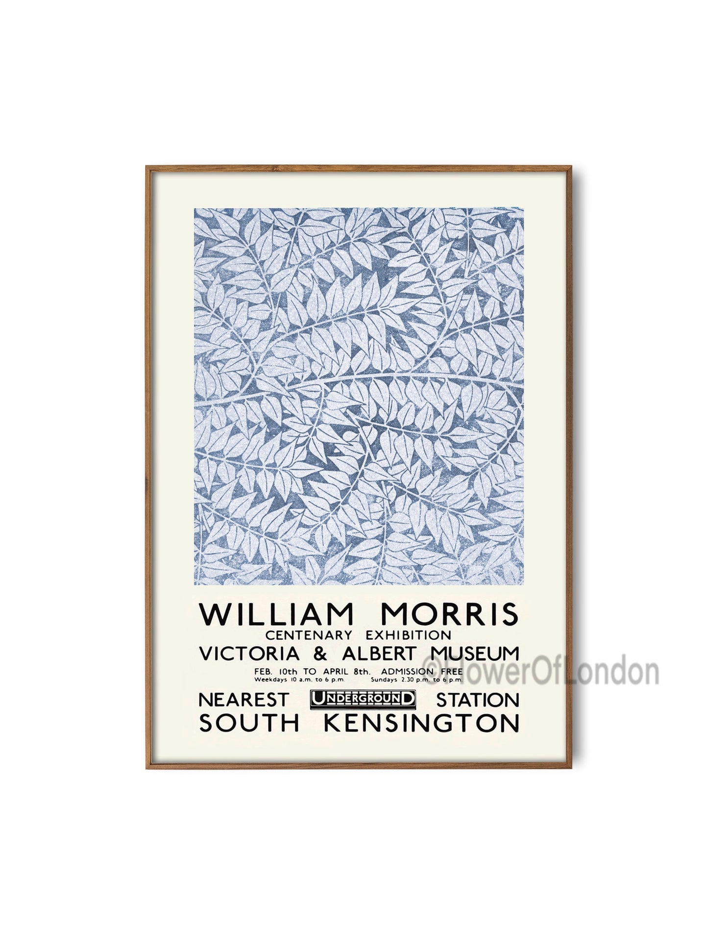 William Morris Exhibition Poster Branch Wallpaper