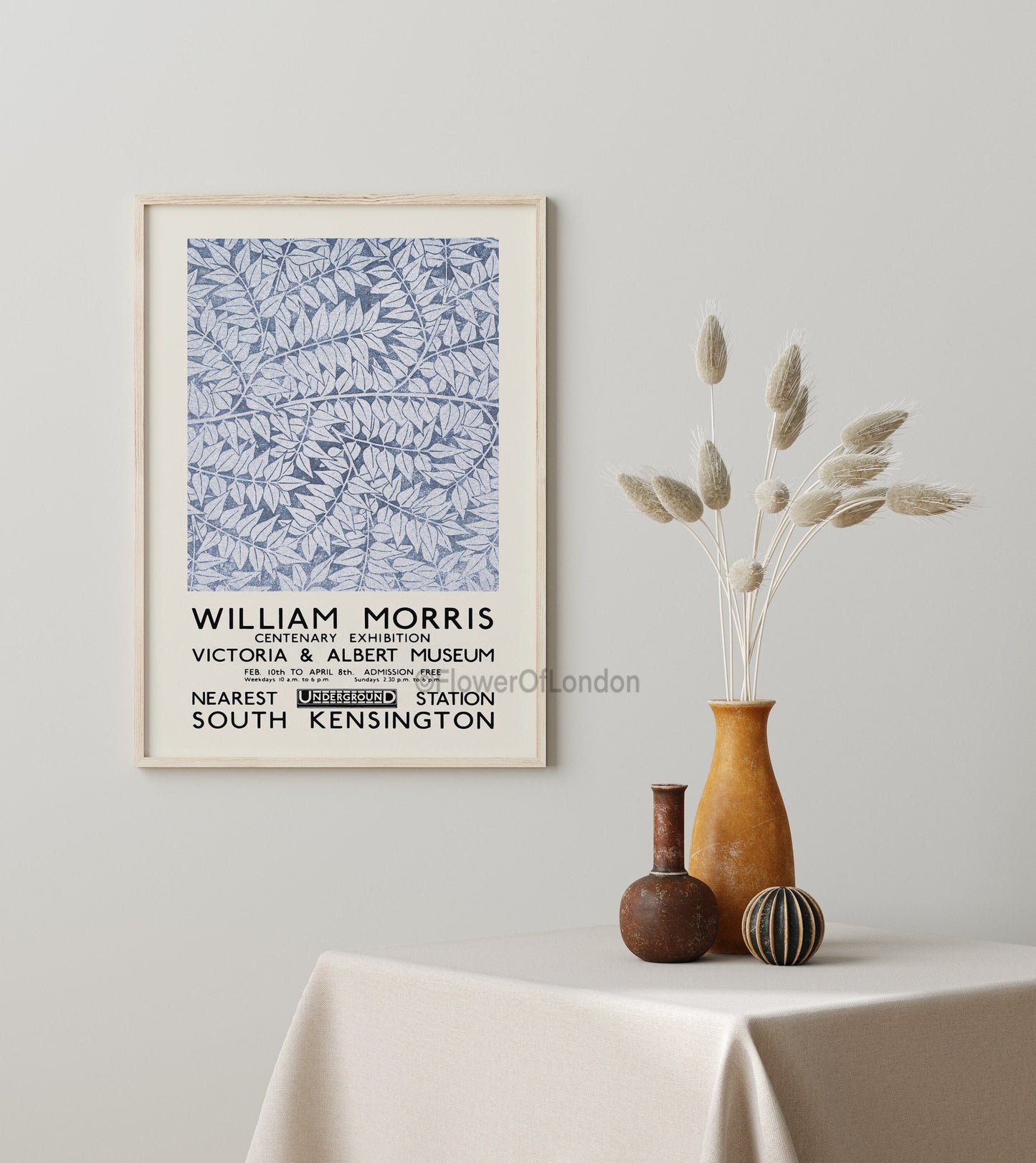 William Morris Exhibition Poster Branch Wallpaper