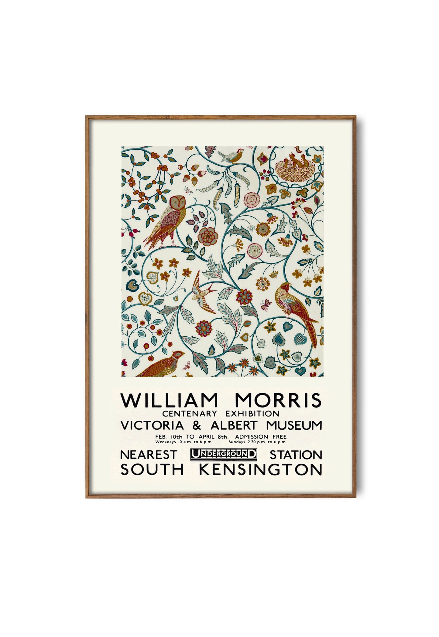 William Morris Exhibition Poster Newill Owl