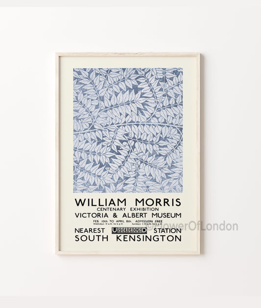 William Morris Exhibition Poster Branch Wallpaper