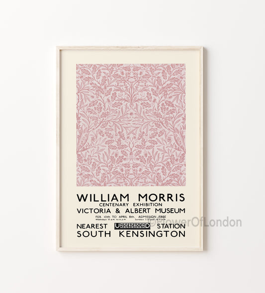 William Morris Exhibition Poster, Vintage Acorn Wallpaper