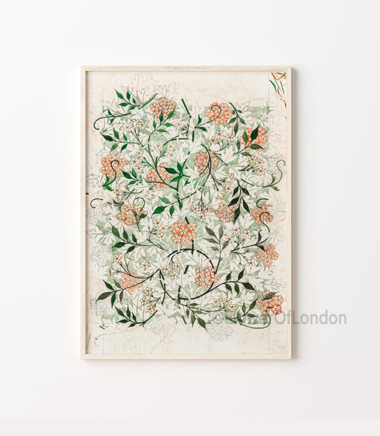 William Morris Print, Vintage Jasmine Wallpaper