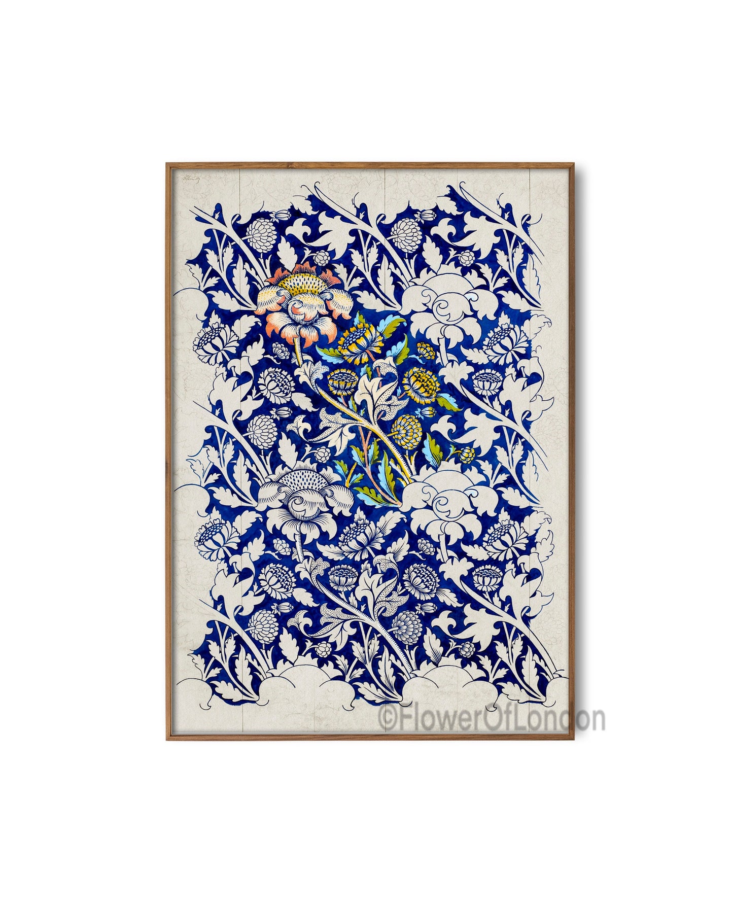 William Morris Wey Fabric Sketch Print