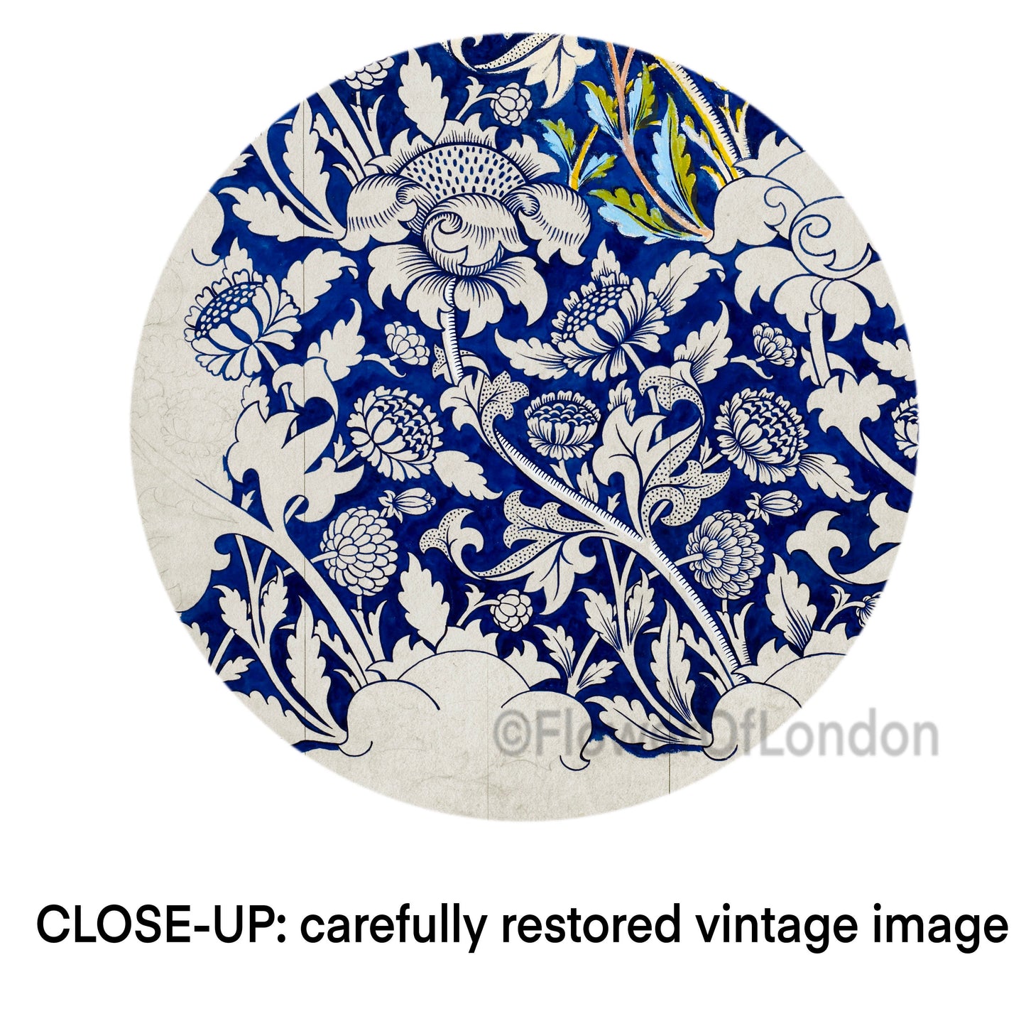 William Morris Wey Fabric Sketch Print