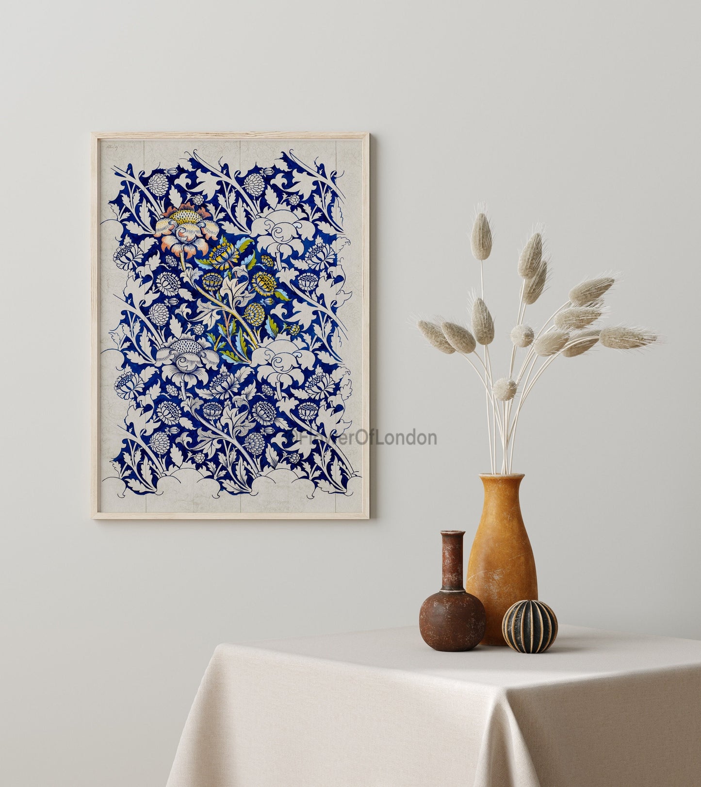 William Morris Wey Fabric Sketch Print