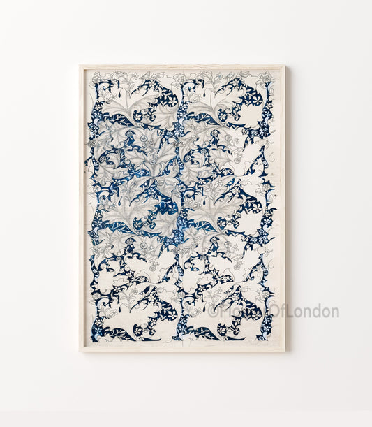 William Morris Print Wallflower Sketch Wallpaper