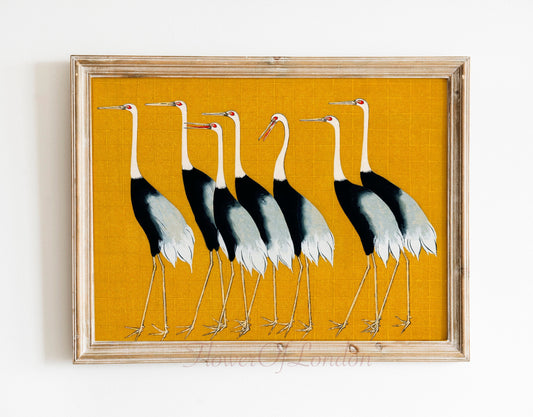 Vintage Japanese Cranes Print by Ogata Korin