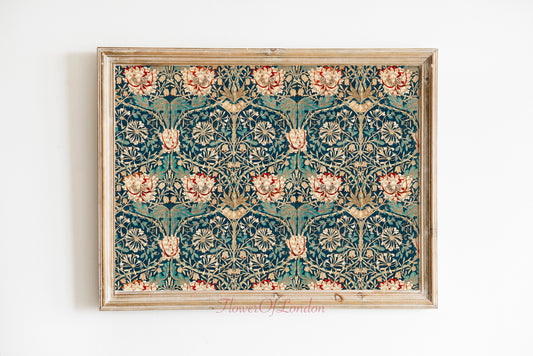 William Morris Vintage Honeysuckle Wallpaper Print