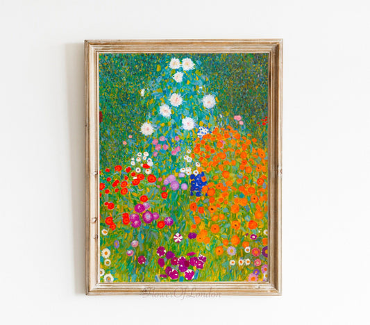 Gustav Klimt Flower Garden Print