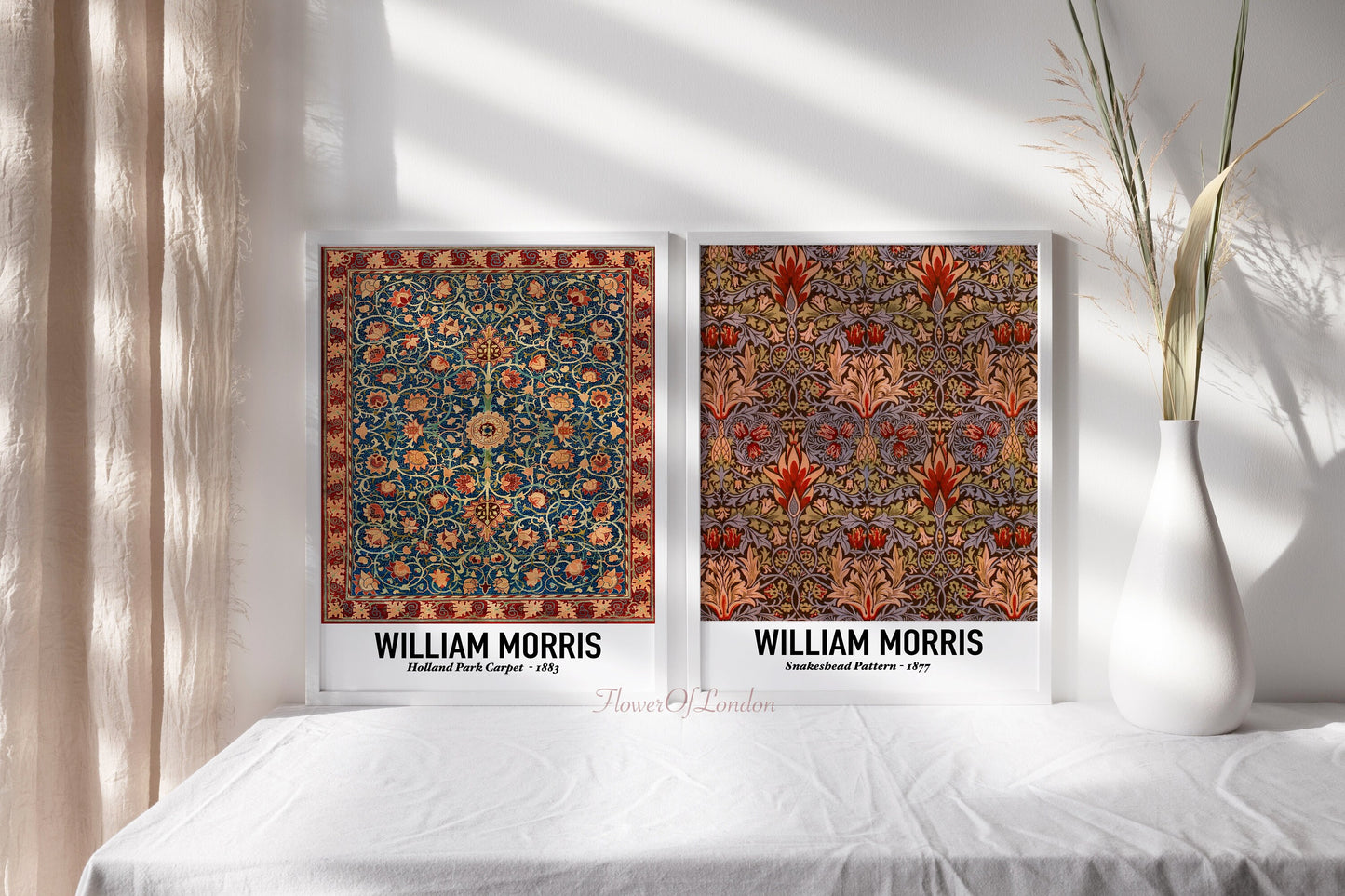 Set of 2 William Morris Prints Holland Park & Snakeshead