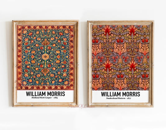 Set of 2 William Morris Prints Holland Park & Snakeshead