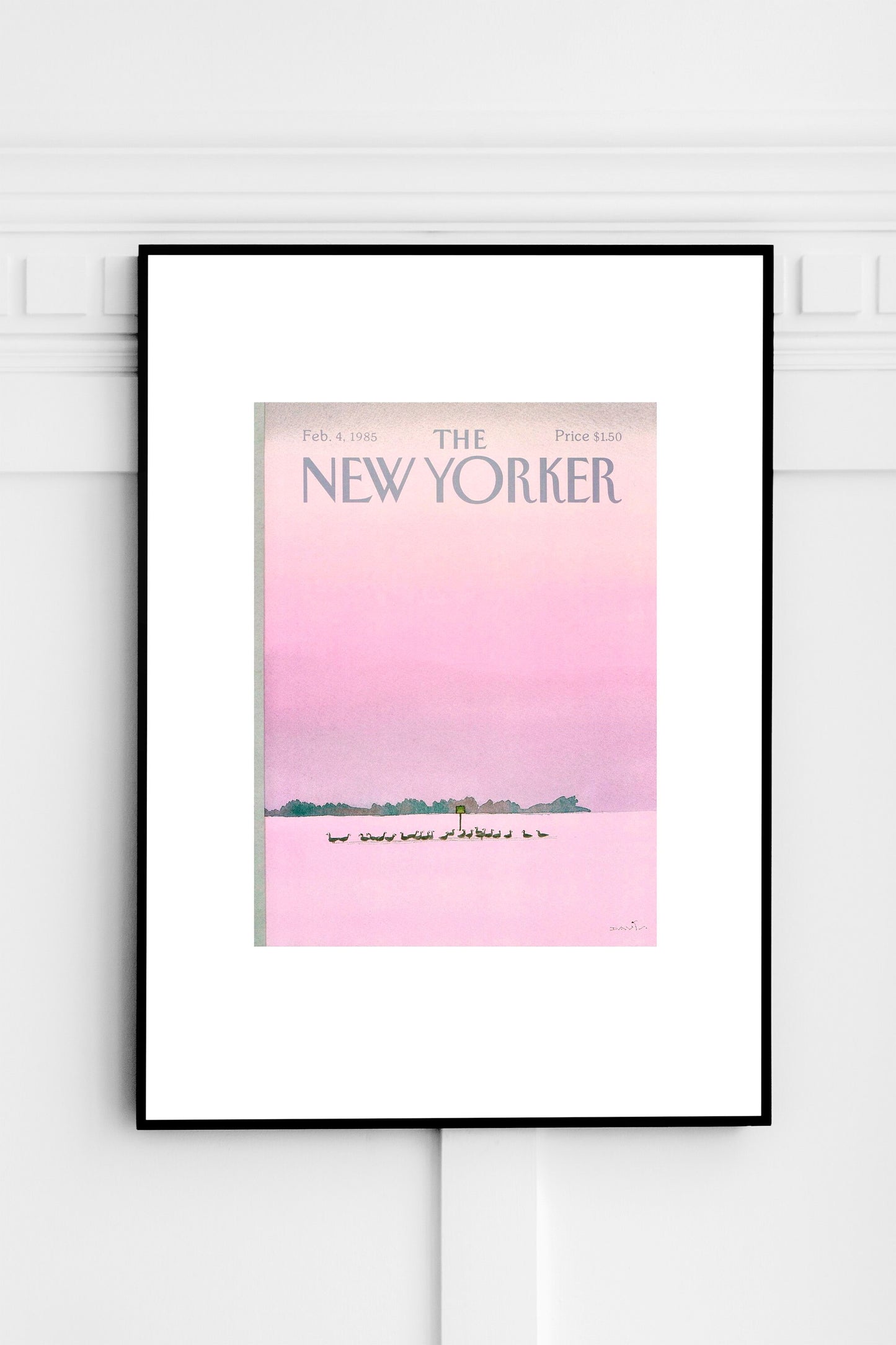 New Yorker 4 Feb 1985 Print, Soft Pastel Colour College Dorm Decor