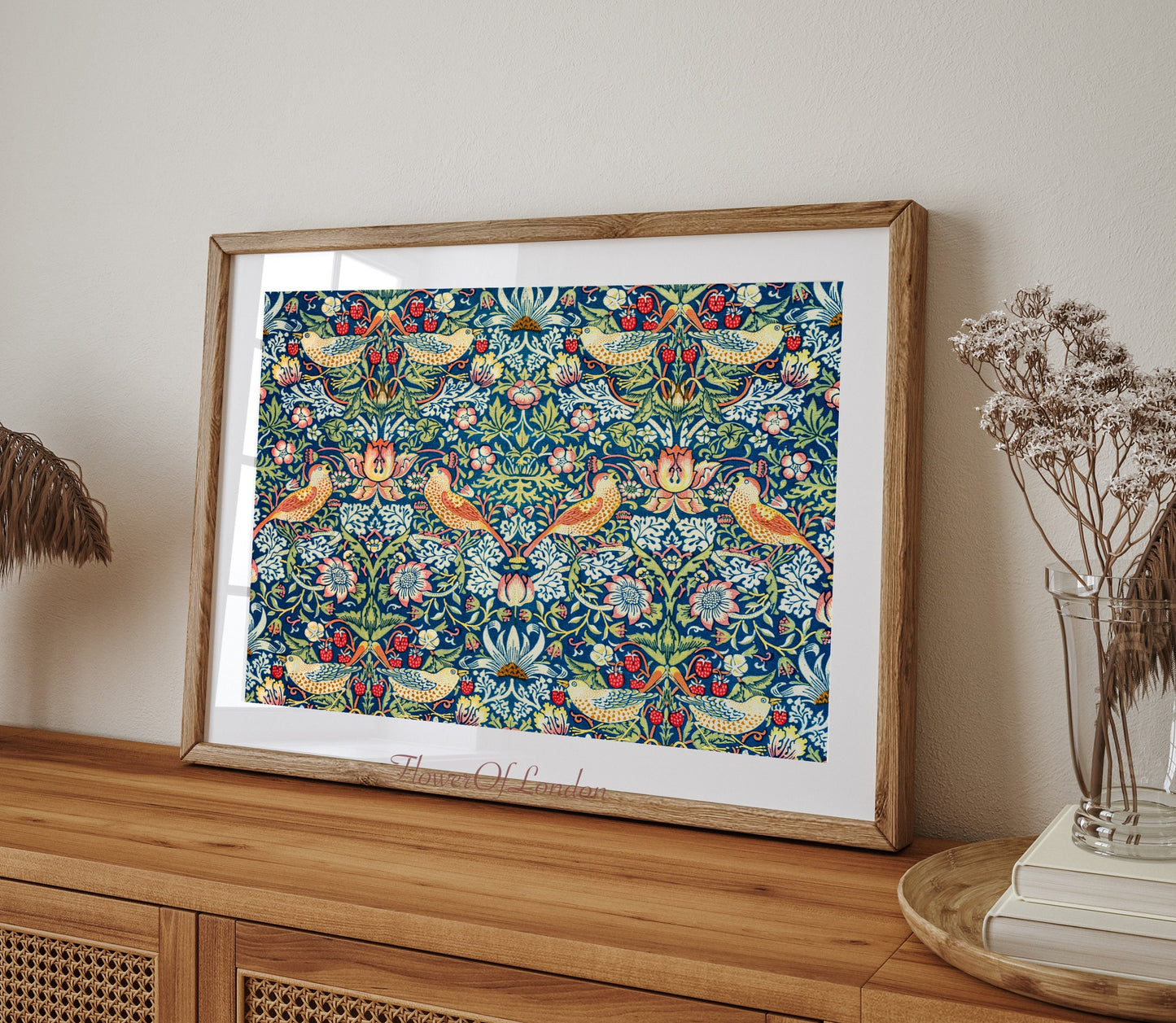 William Morris Print Strawberry Thief Wallpaper