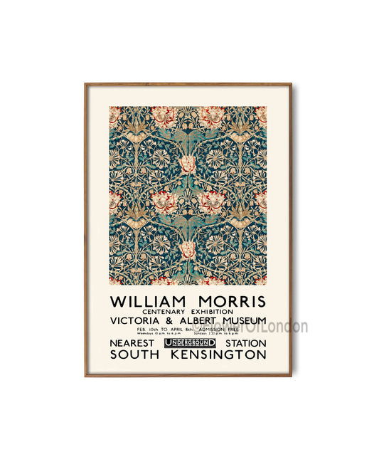 William Morris Exhibition Poster Honeysuckle Wallpaper