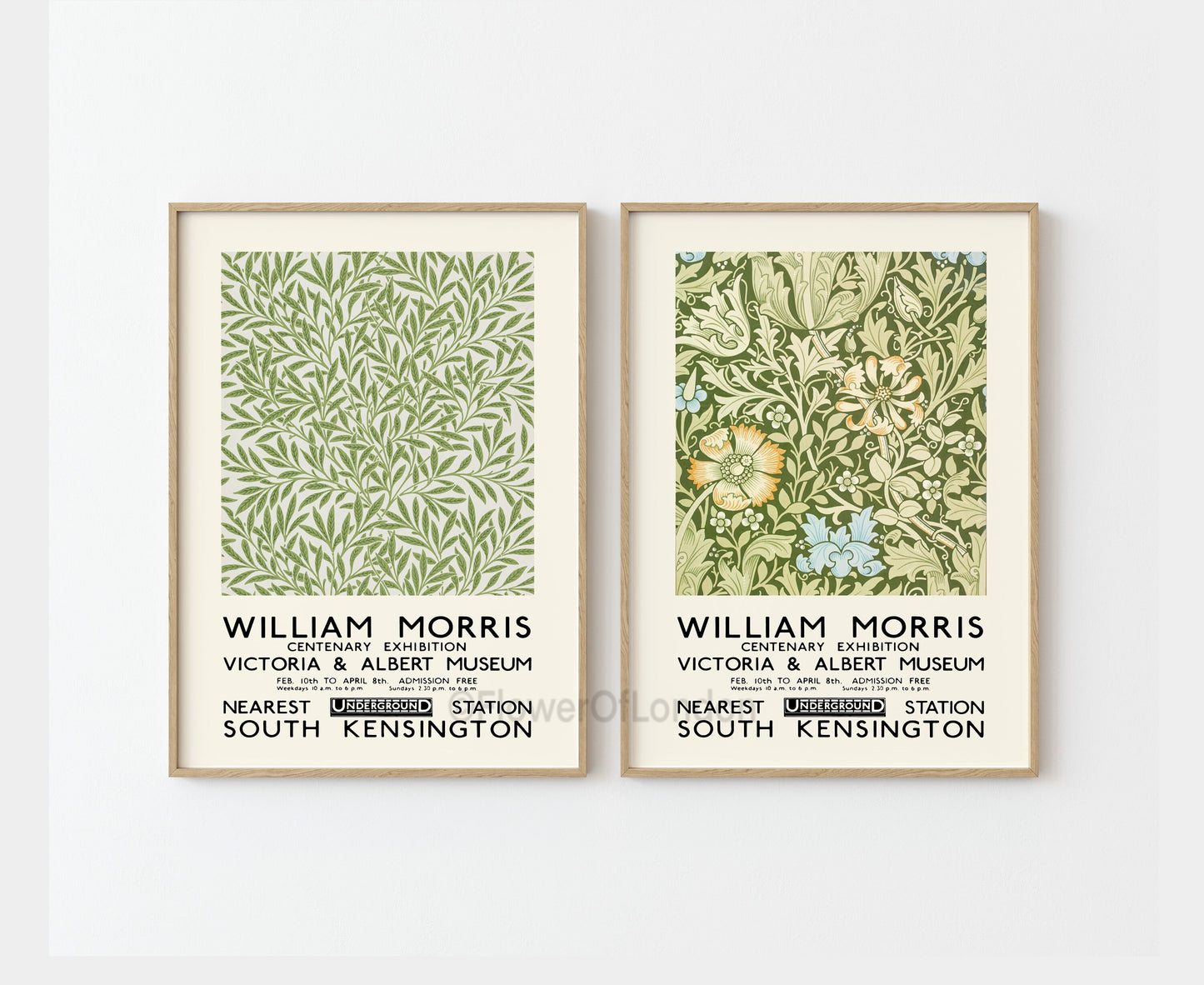 Set of 2 William Morris Prints Compton & Willow