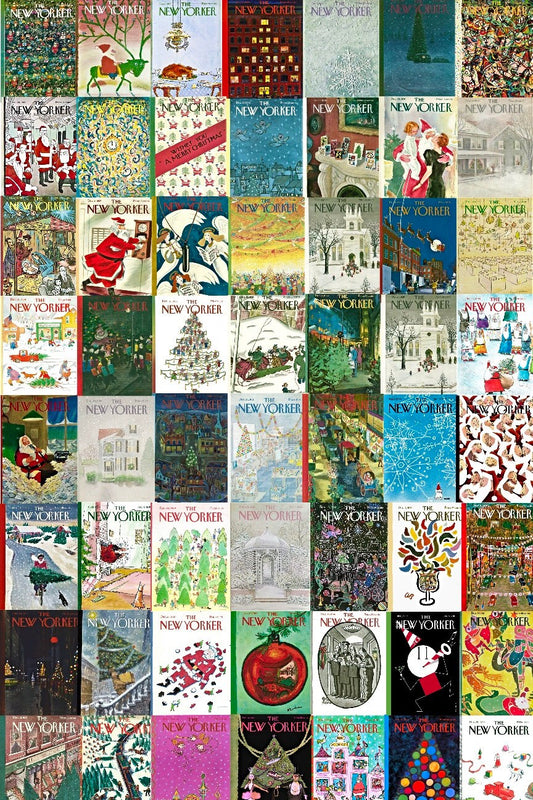 New Yorker Christmas COLLAGE Print, 56 Thumbnails on One Page 24"x36", One Size Digital Download