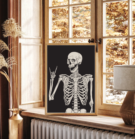 Funny Skeleton Haloween Print #H17