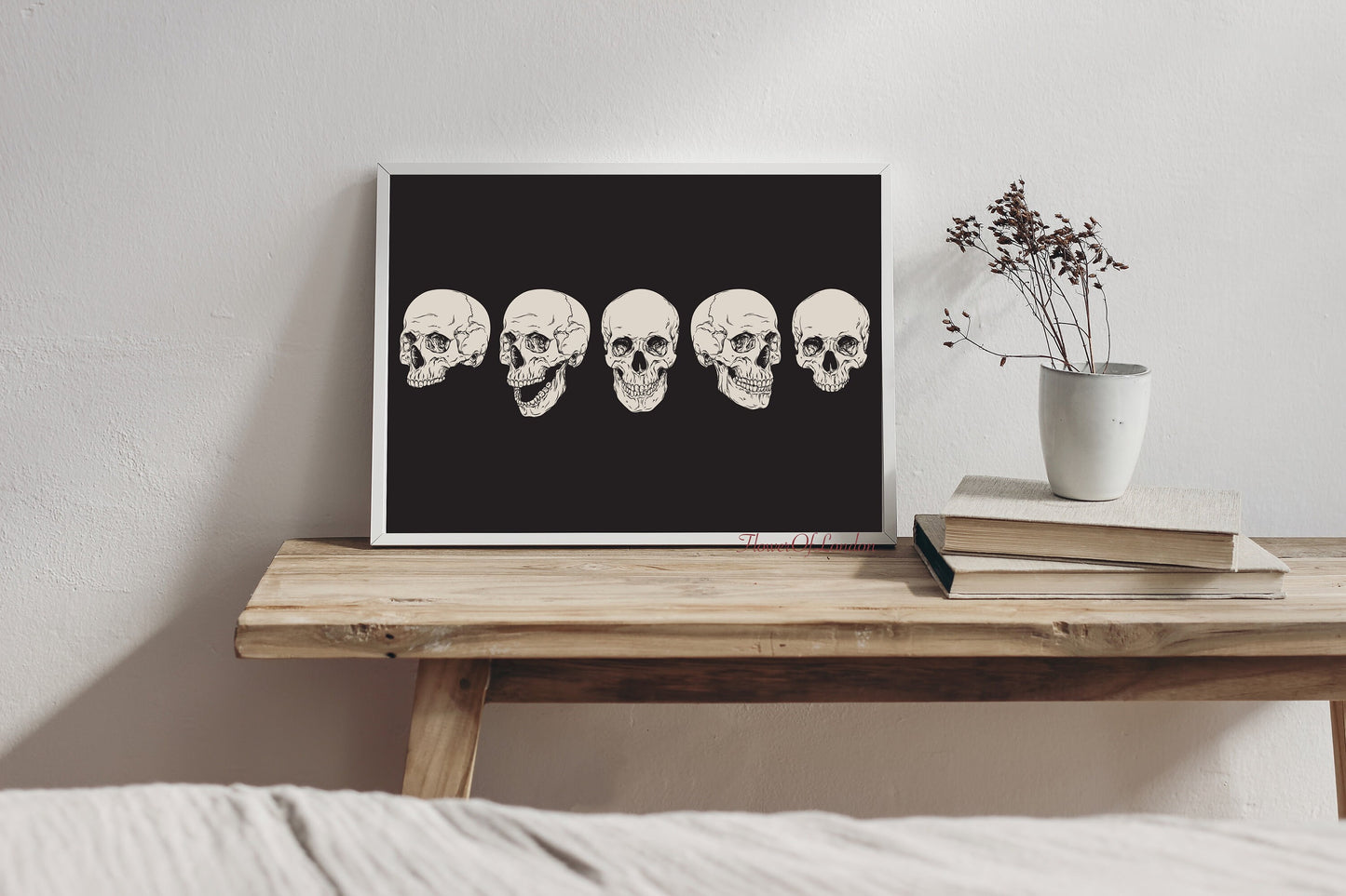 Skulls Halloween Spooky Dark Academia Print #H18