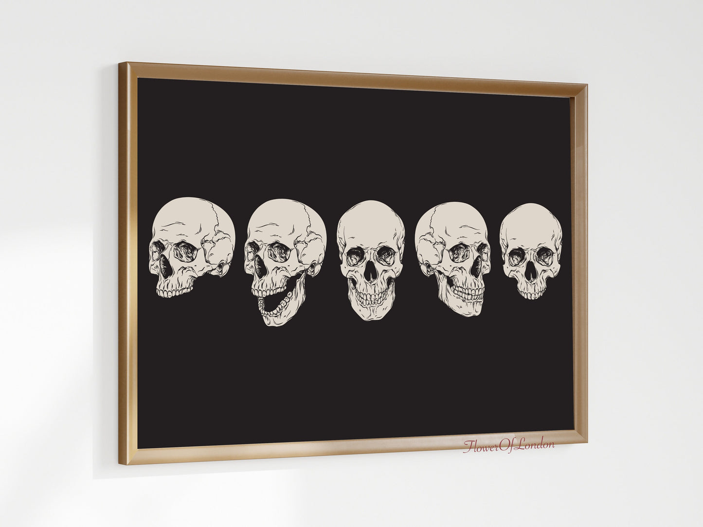 Skulls Halloween Spooky Dark Academia Print #H18