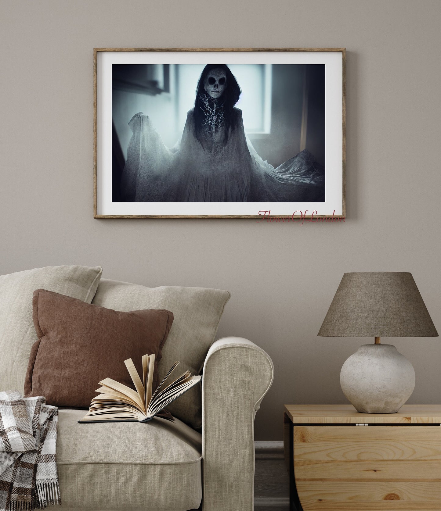 Scary Dark Ghost Halloween Print #H12