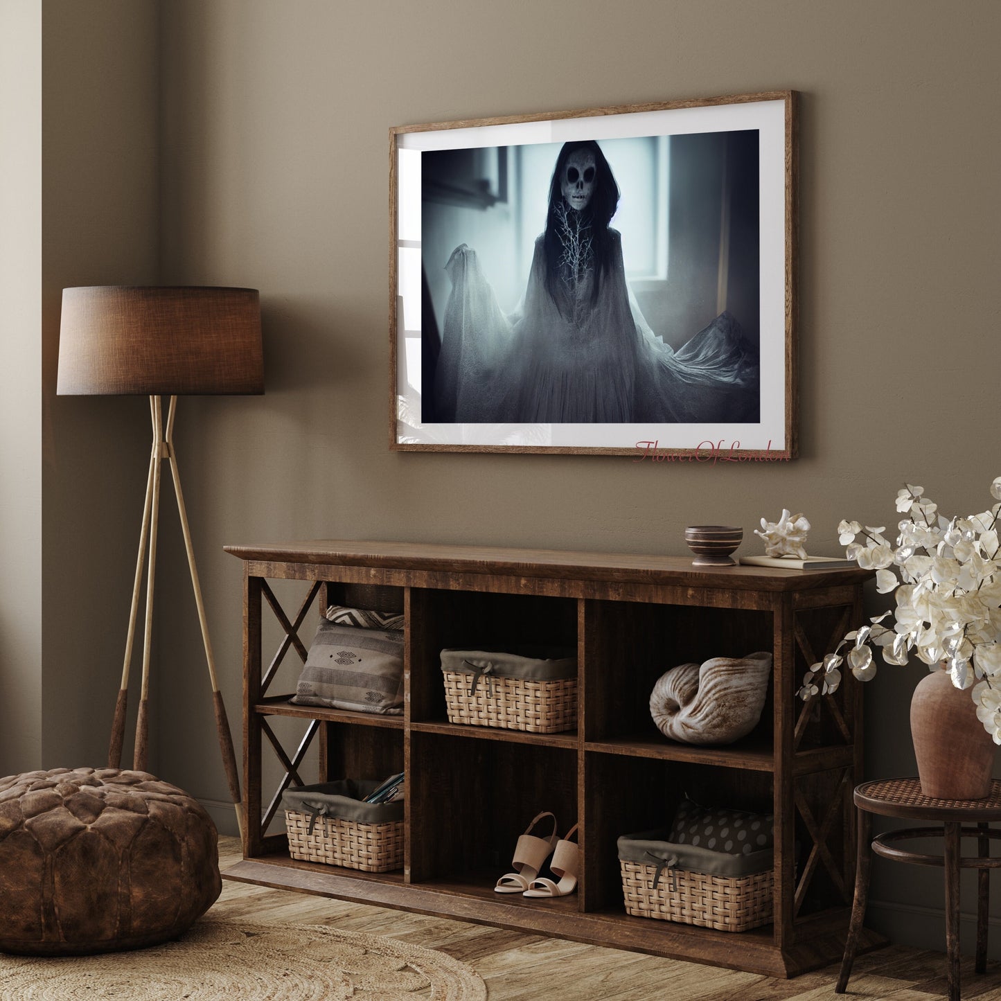 Scary Dark Ghost Halloween Print #H12