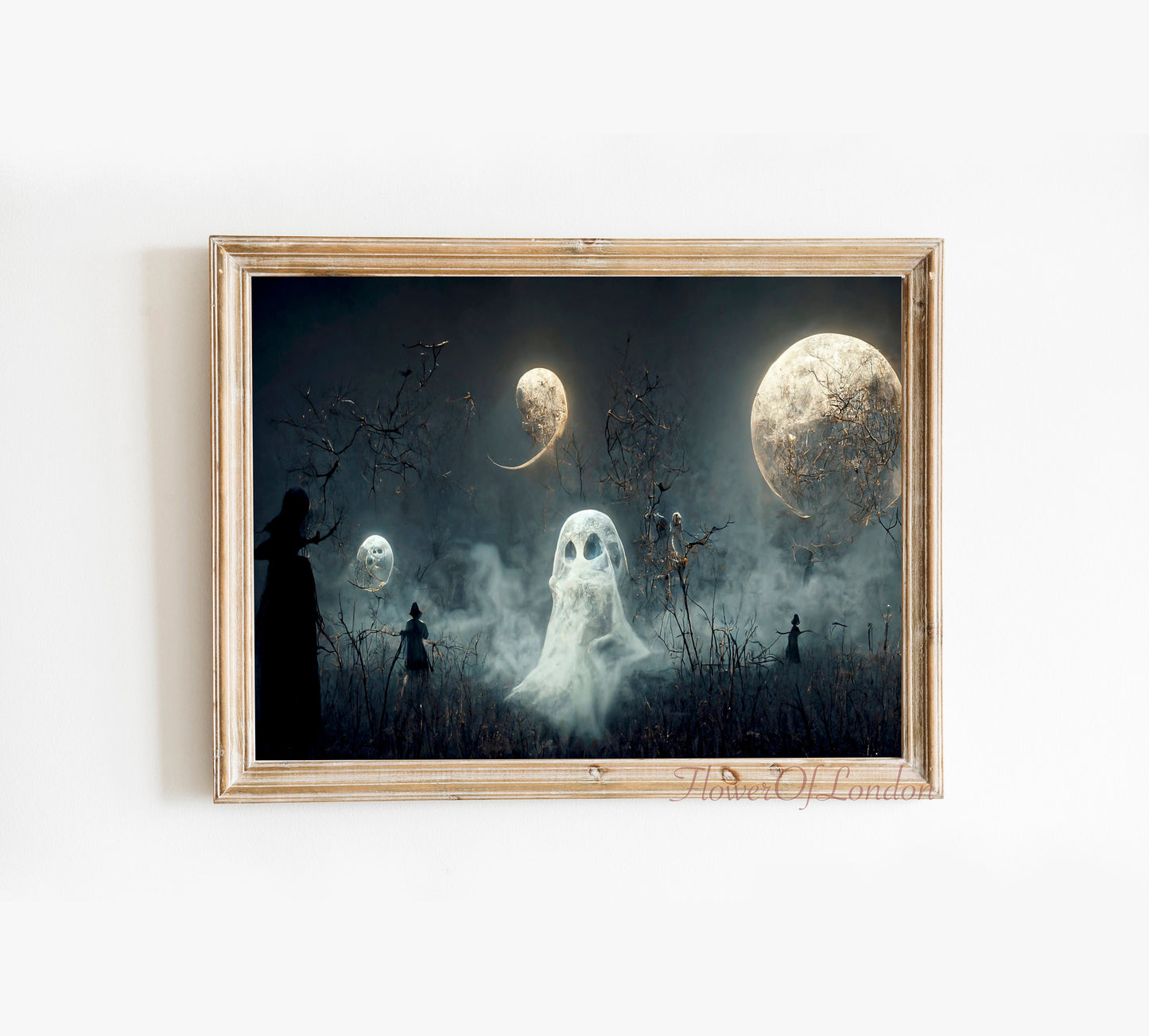 Ghost Dark Academia Spooky Halloween Print #H2