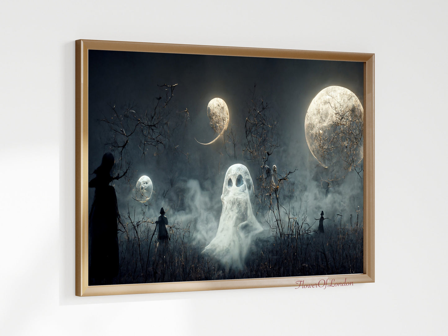 Ghost Dark Academia Spooky Halloween Print #H2