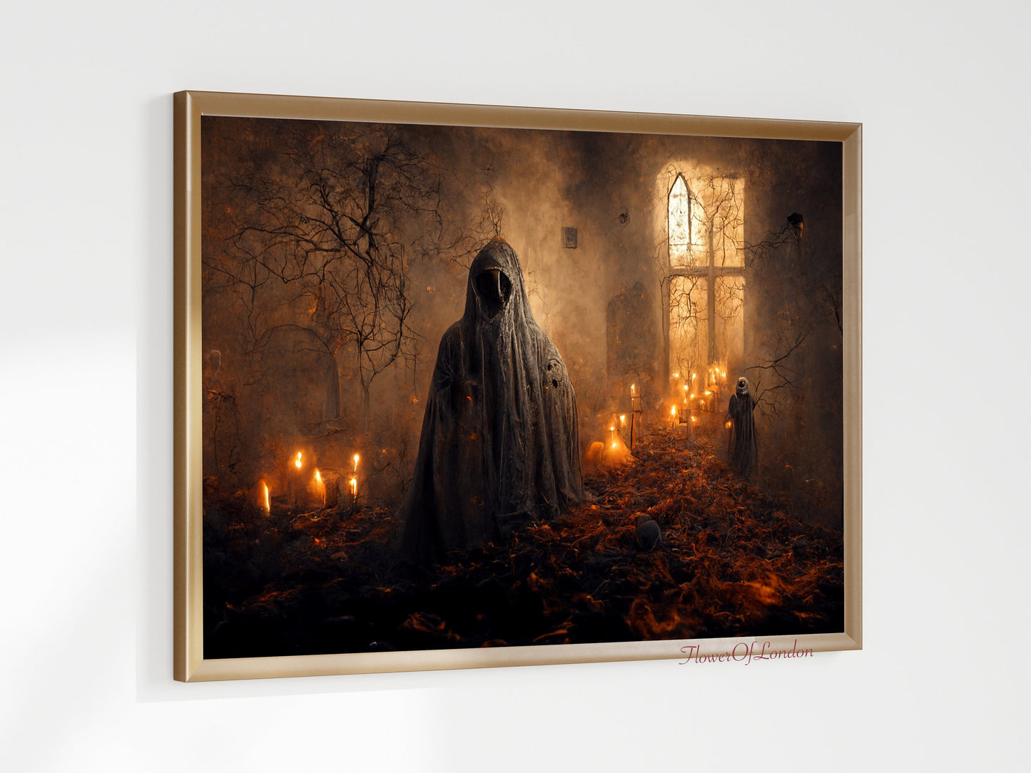 Scary Spooky Ghost Halloween Print #H4