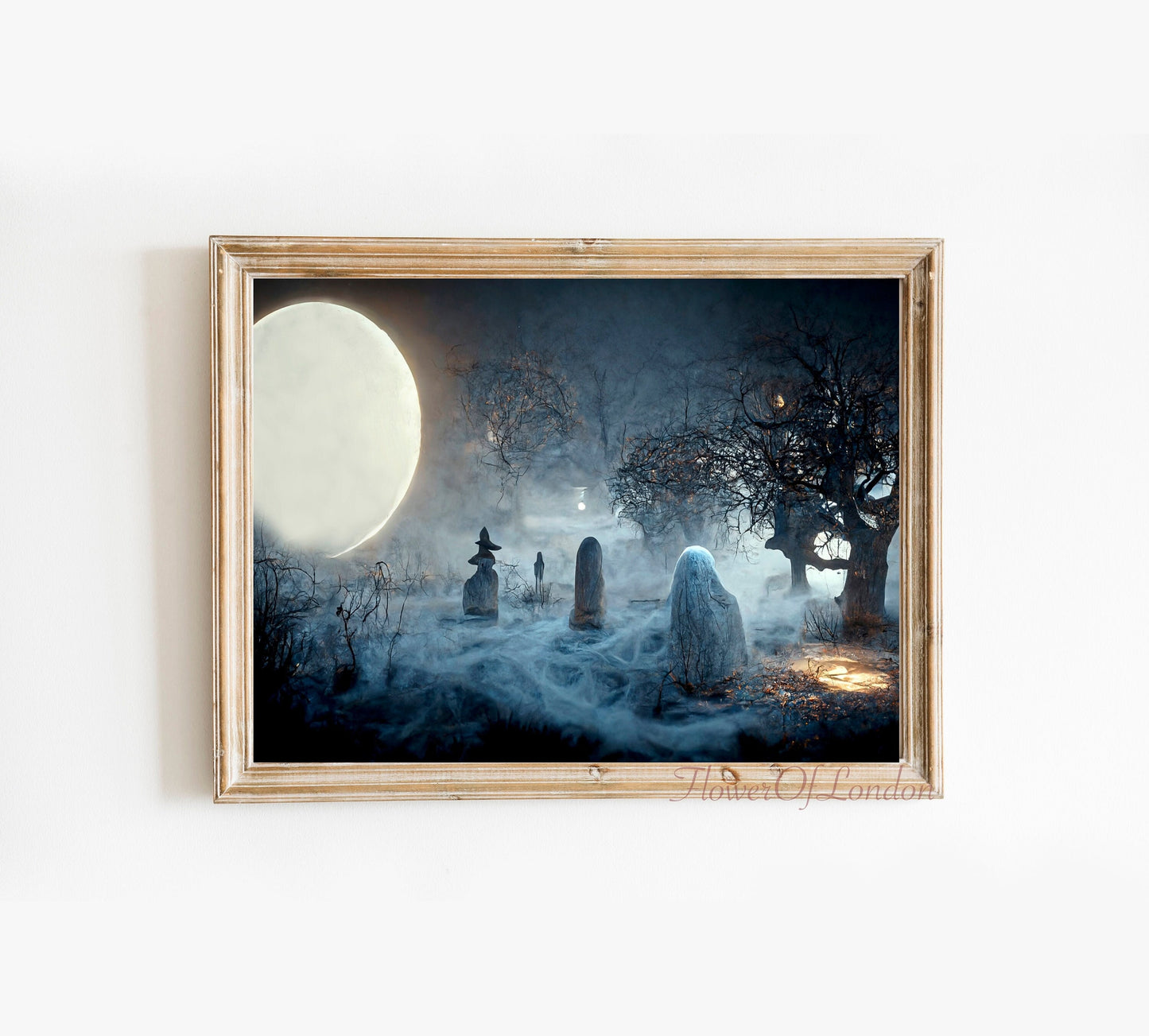 Ghostly Scary Halloween Decor Print #H3