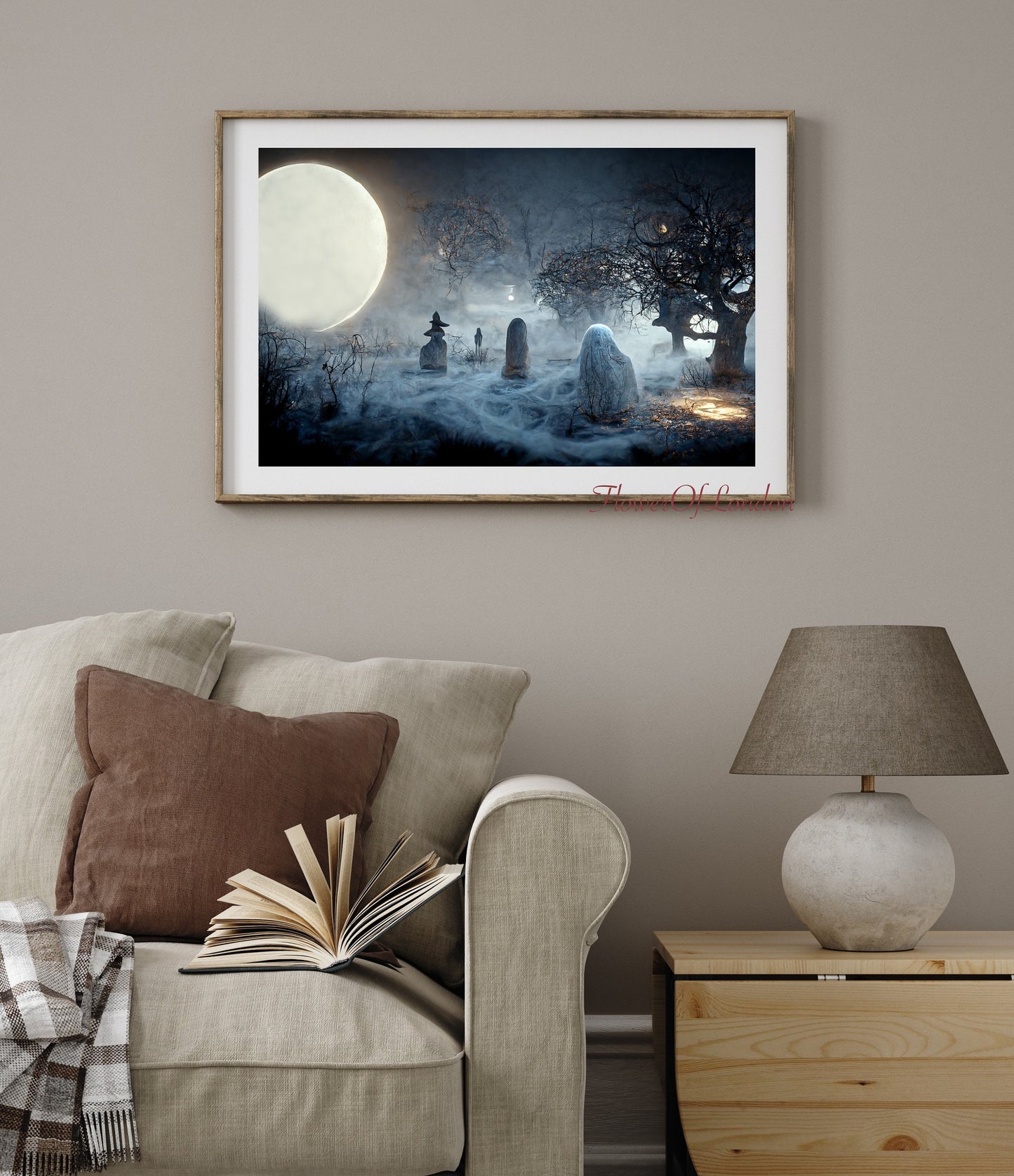 Ghostly Scary Halloween Decor Print #H3