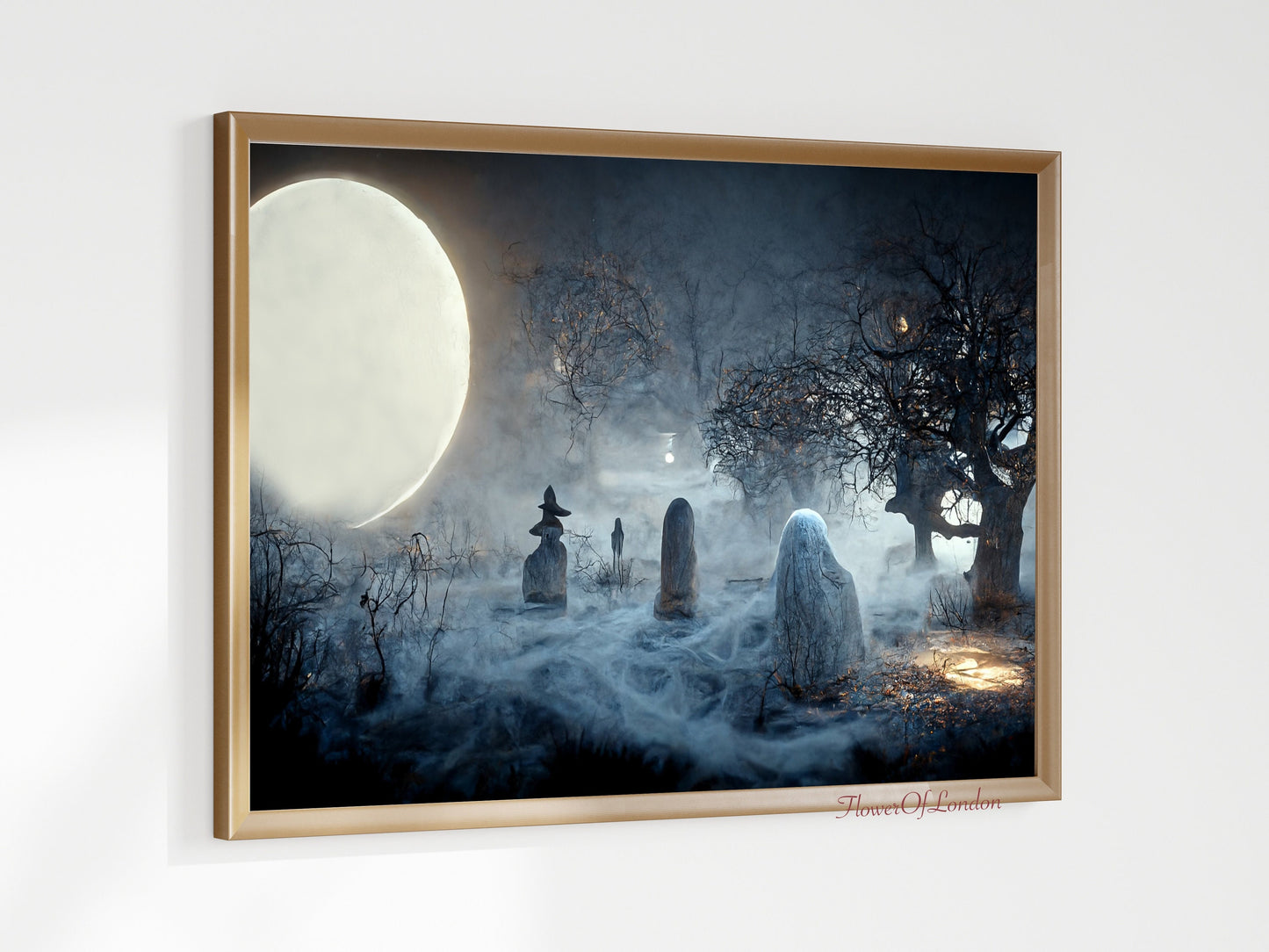 Ghostly Scary Halloween Decor Print #H3