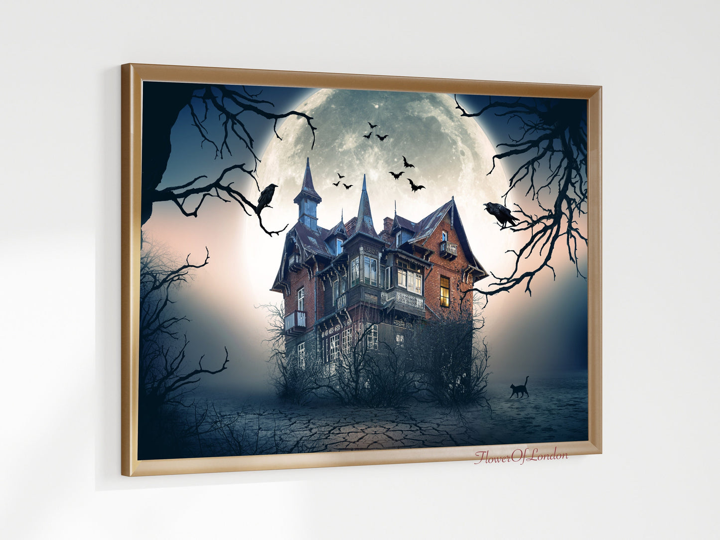 Haunted House Halloween Print #H11