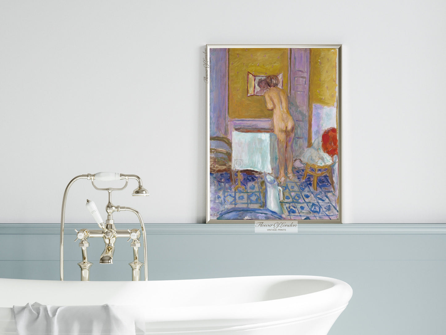 Vintage French Bathroom Art Print #10