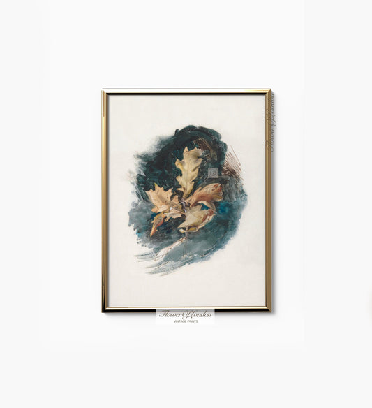 Vintage Autumn Leaf Sketch Print #24